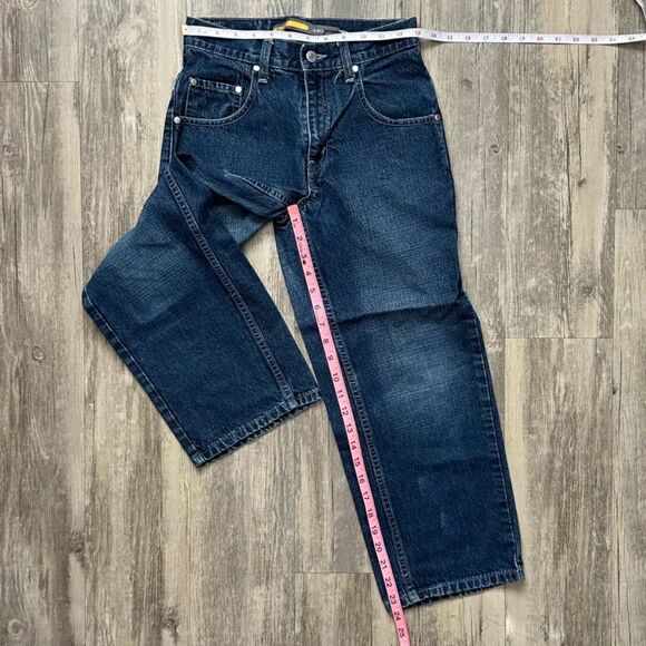 Vintage Levi's Silver Tab Baggy Fit Dark Wash Denim Jeans Size 10 Youth - Picture 7 of 9